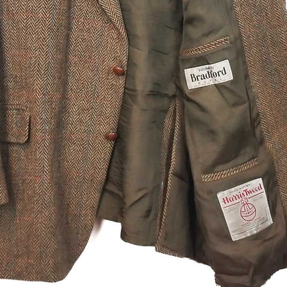 VIN-OUTW-33413 Vintage σακάκι μάλλινο Harris Tweed