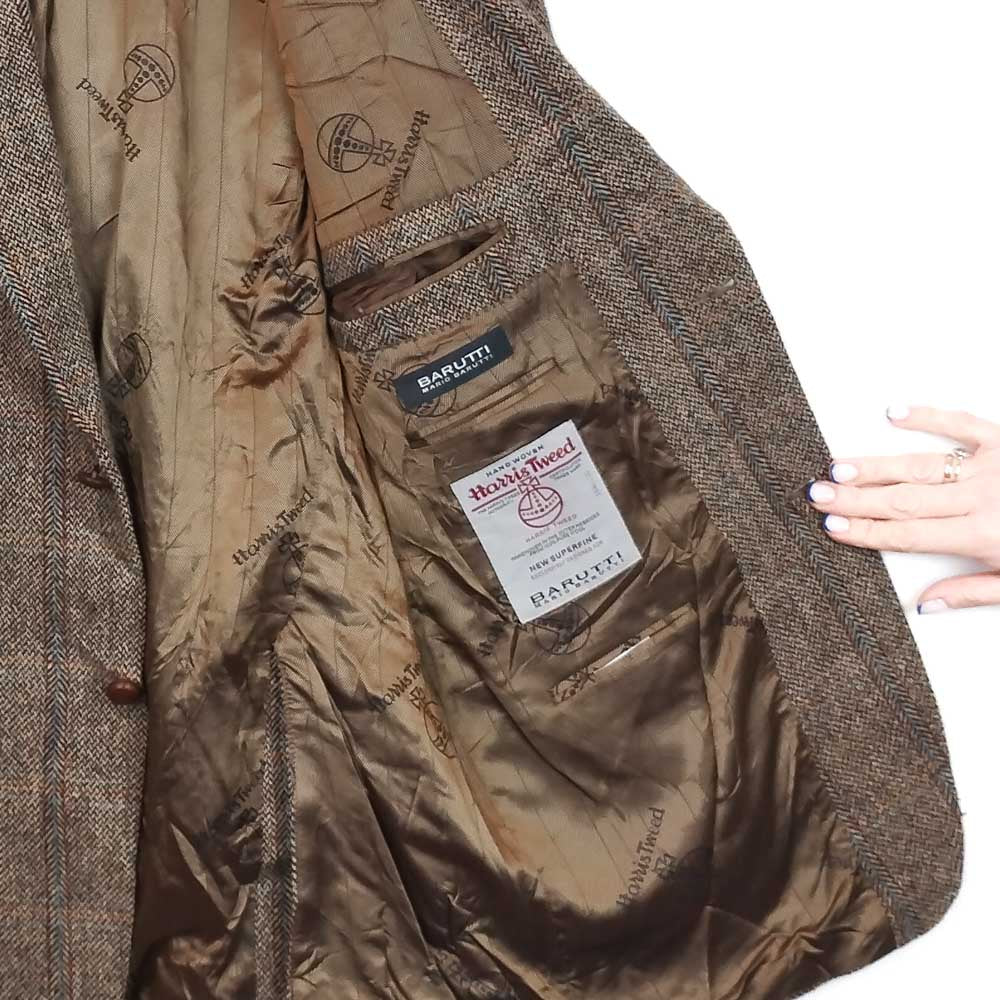 VIN-OUTW-33519 Vintage σακάκι μάλλινο Harris Tweed