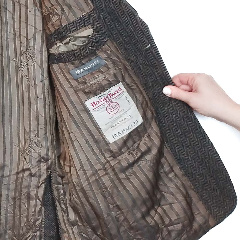 VIN-OUTW-33751 Vintage σακάκι μάλλινο Harris Tweed