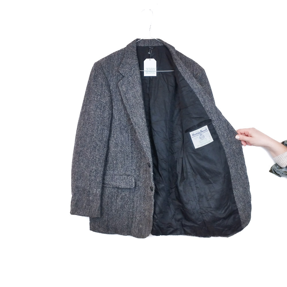 VIN-OUTW-33753 Vintage σακάκι μάλλινο Harris Tweed