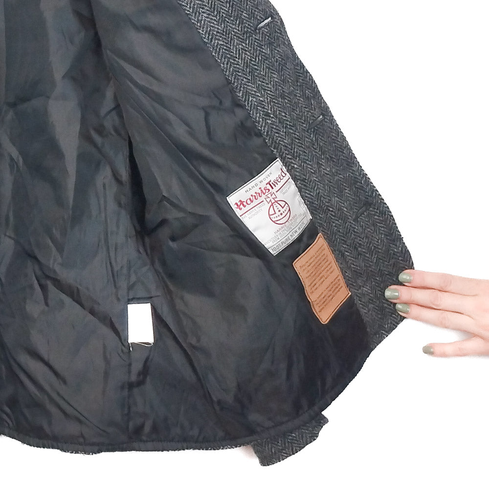 VIN-OUTW-33404 Vintage σακάκι μάλλινο Harris Tweed L