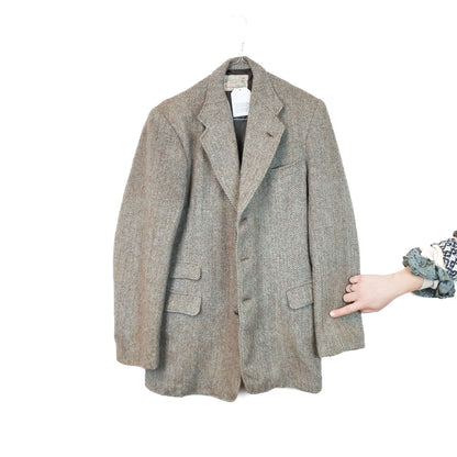 VIN-OUTW-33755 Vintage σακάκι μάλλινο Harris Tweed