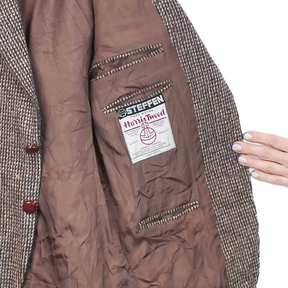 VIN-OUTW-33508 Vintage σακάκι μάλλινο Harris Tweed