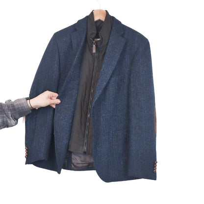 VIN-OUTW-34288 Vintage σακάκι μάλλινο Harris Tweed