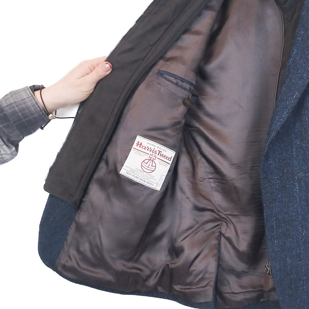 VIN-OUTW-34288 Vintage σακάκι μάλλινο Harris Tweed