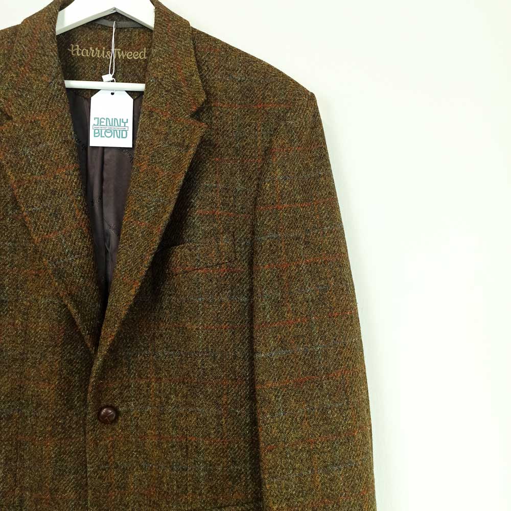 VIN-OUTW-25542 Vintage αυθεντικό σκωτσέζικο Harris tweed σακάκι