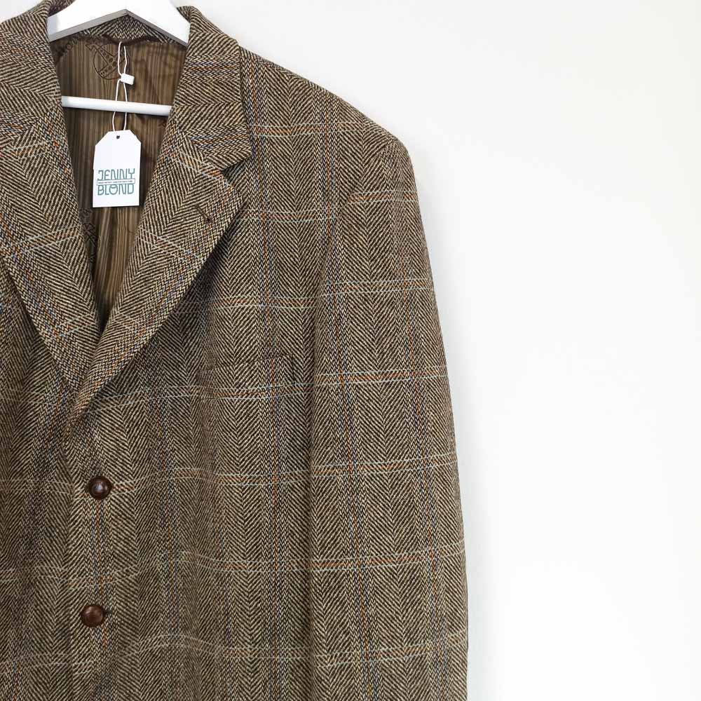 VIN-OUTW-25539 Vintage αυθεντικό σκωτσέζικο Harris tweed σακάκι
