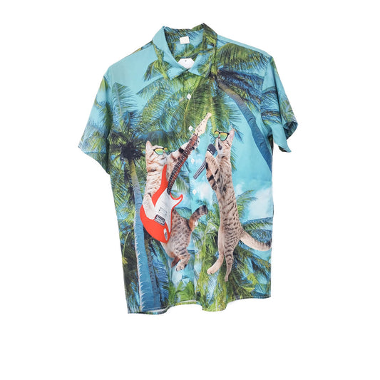 VIN-SHI-35016 Vintage πουκάμισο hawaiian style L