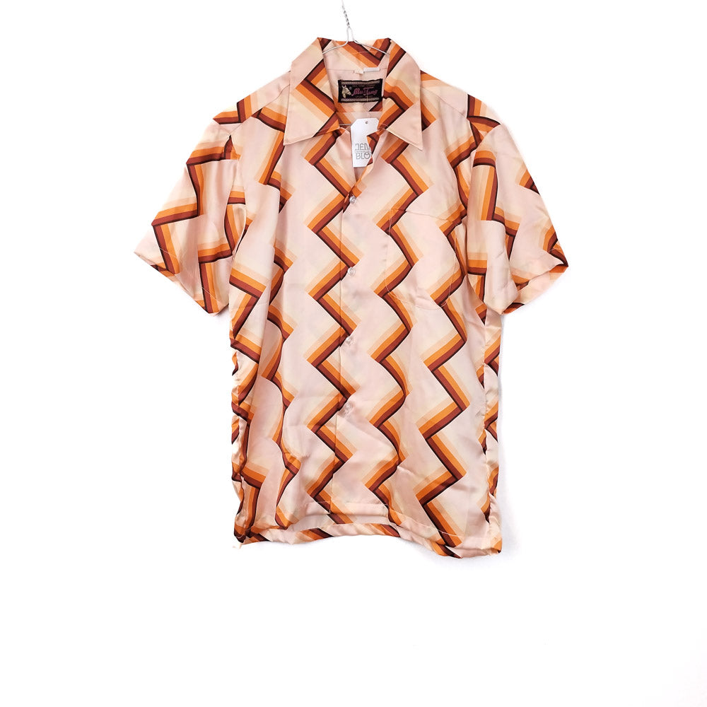VIN-SHI-35025 Vintage πουκάμισο crazy pattern M