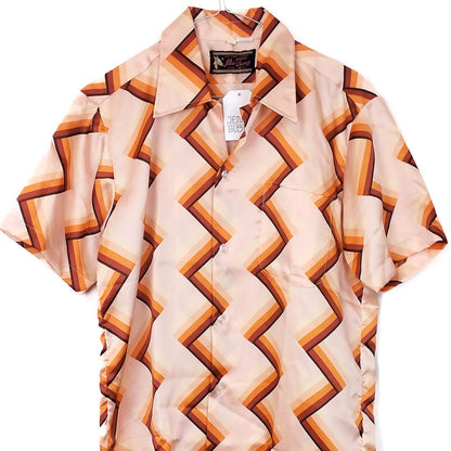 VIN-SHI-35025 Vintage πουκάμισο crazy pattern M