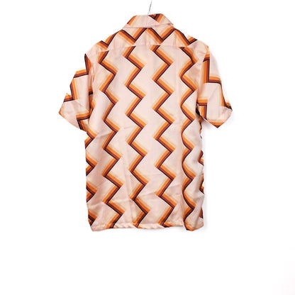 VIN-SHI-35025 Vintage πουκάμισο crazy pattern M