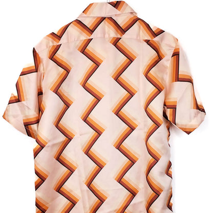VIN-SHI-35025 Vintage πουκάμισο crazy pattern M