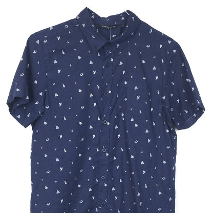 VIN-SHI-35020 Vintage πουκάμισο crazy pattern S