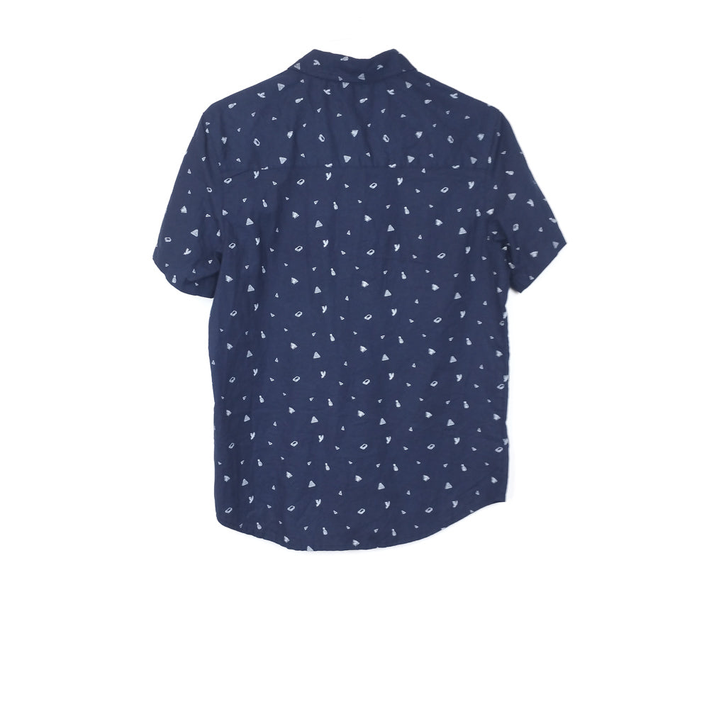 VIN-SHI-35020 Vintage πουκάμισο crazy pattern S