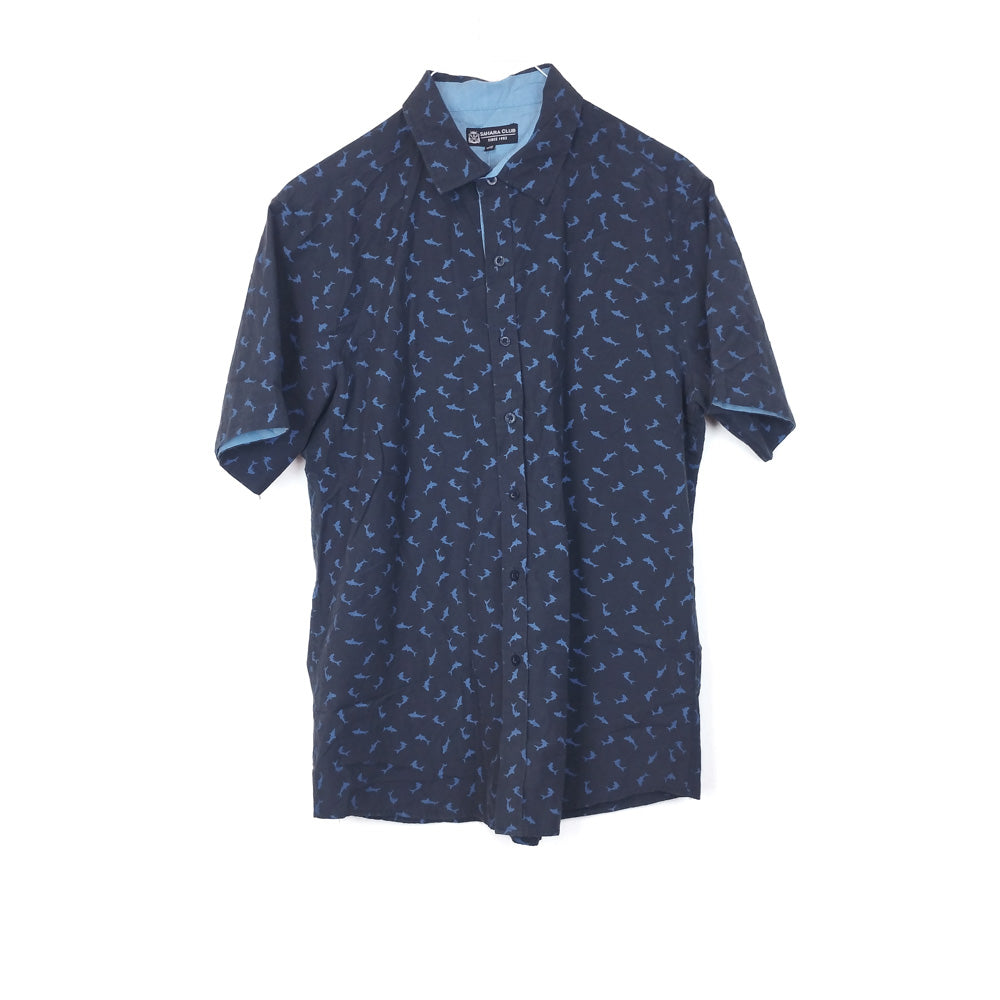 VIN-SHI-35023 Vintage πουκάμισο crazy pattern L