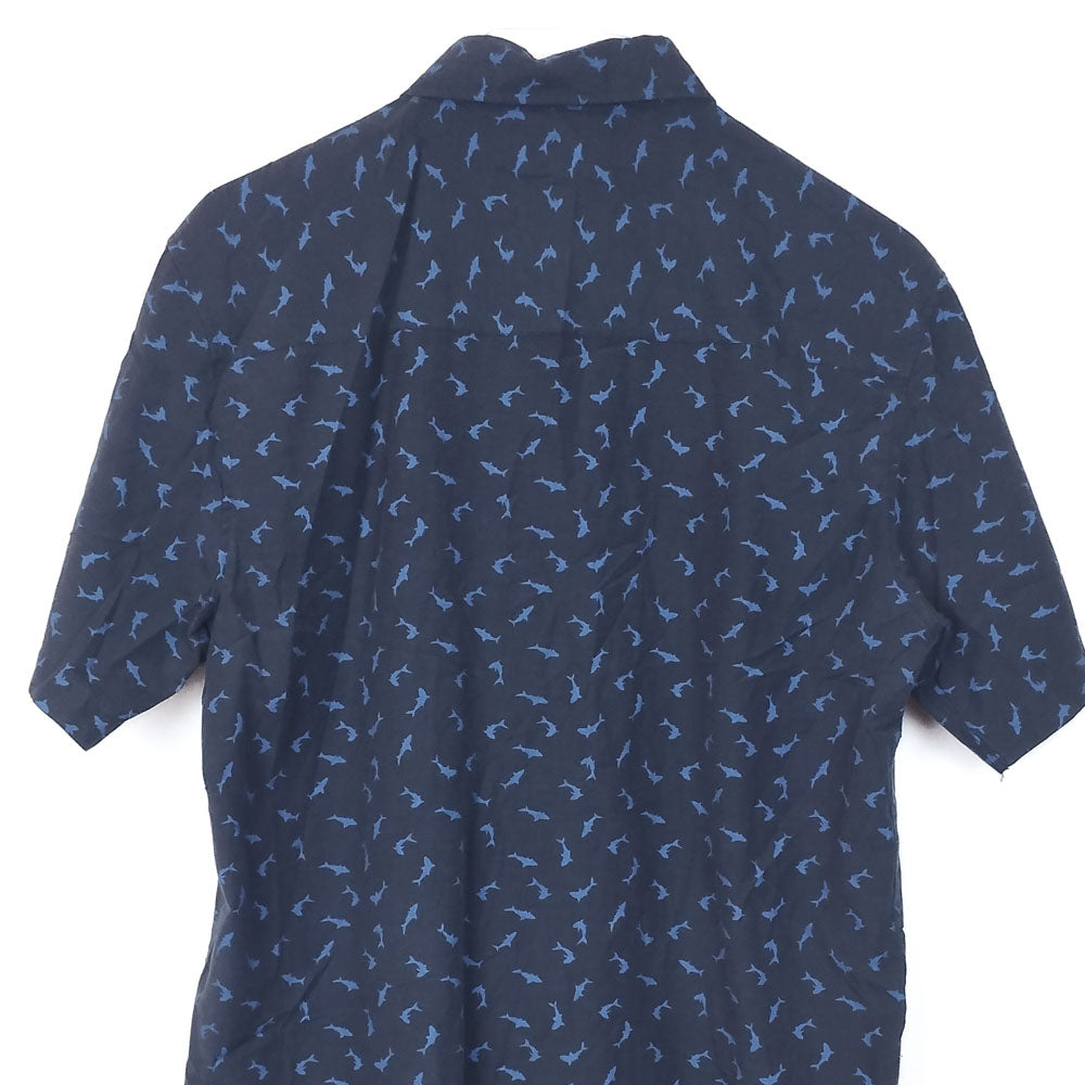 VIN-SHI-35023 Vintage πουκάμισο crazy pattern L