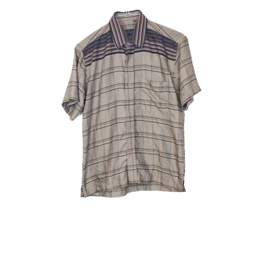VIN-SHI-35024 Vintage πουκάμισο crazy pattern S-M