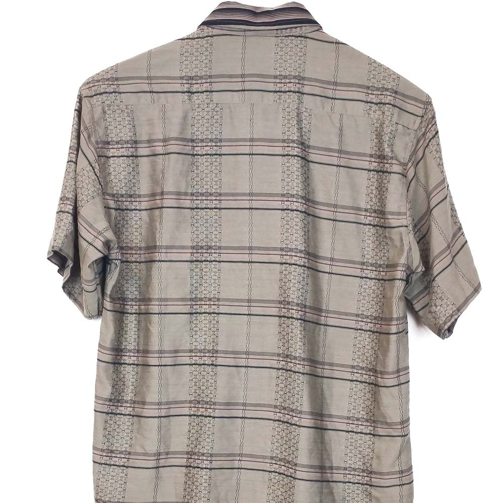 VIN-SHI-35024 Vintage πουκάμισο crazy pattern S-M