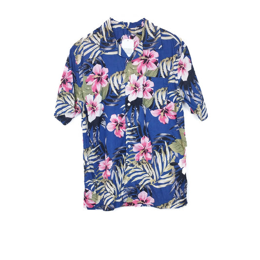 VIN-SHI-35018 Vintage πουκάμισο βαμβακερό hawaiian style L