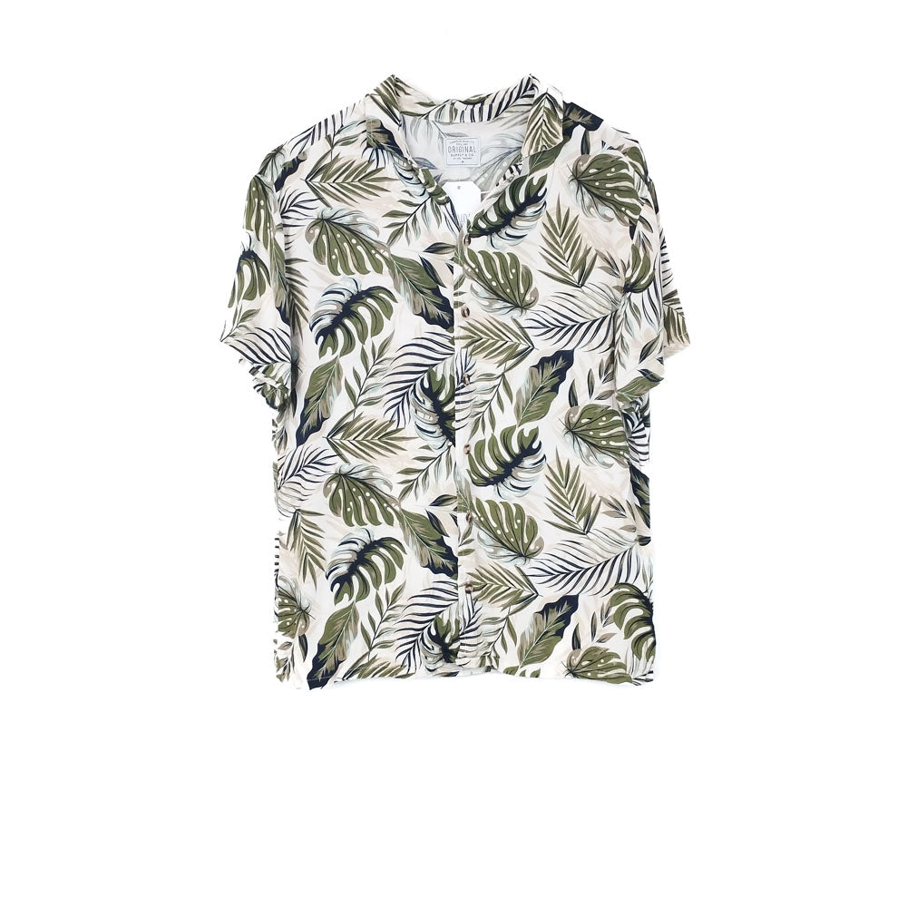 VIN-SHI-34968  Vintage πουκάμισο βισκόζη hawaiian style M
