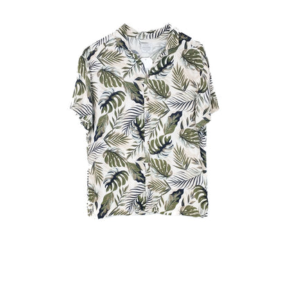 VIN-SHI-34968  Vintage πουκάμισο βισκόζη hawaiian style M