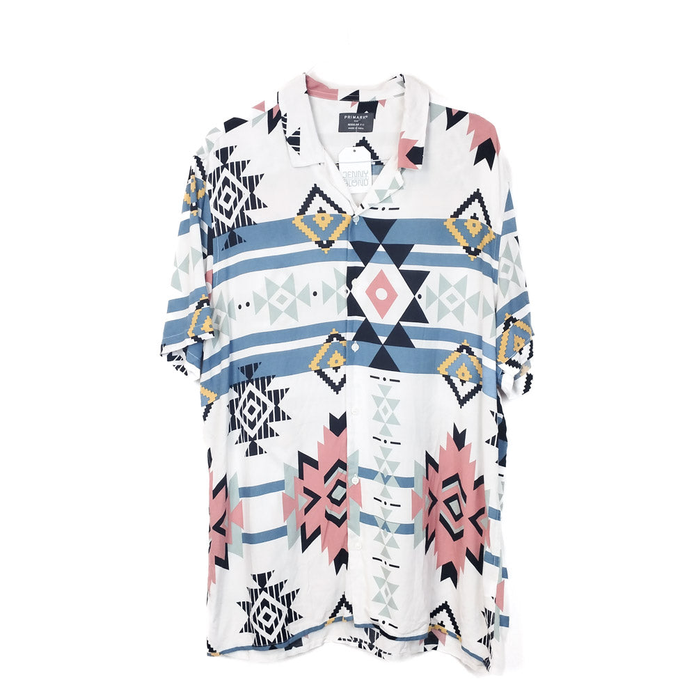 VIN-SHI-34969 Vintage πουκάμισο crazy pattern 2XL