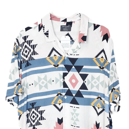 VIN-SHI-34969 Vintage πουκάμισο crazy pattern 2XL