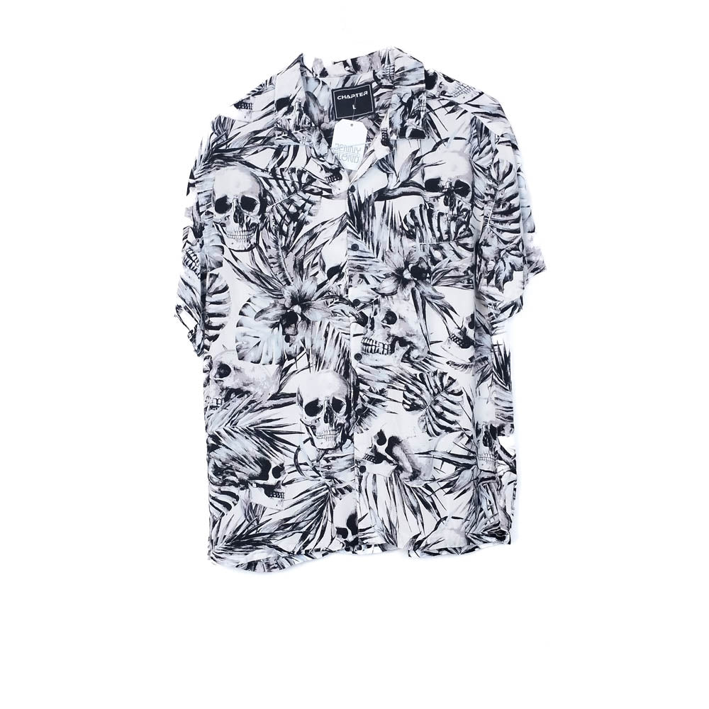 VIN-SHI-35015 Vintage πουκάμισο βισκόζη hawaiian style L