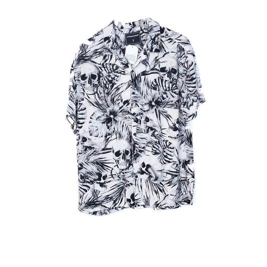 VIN-SHI-35015 Vintage πουκάμισο βισκόζη hawaiian style L