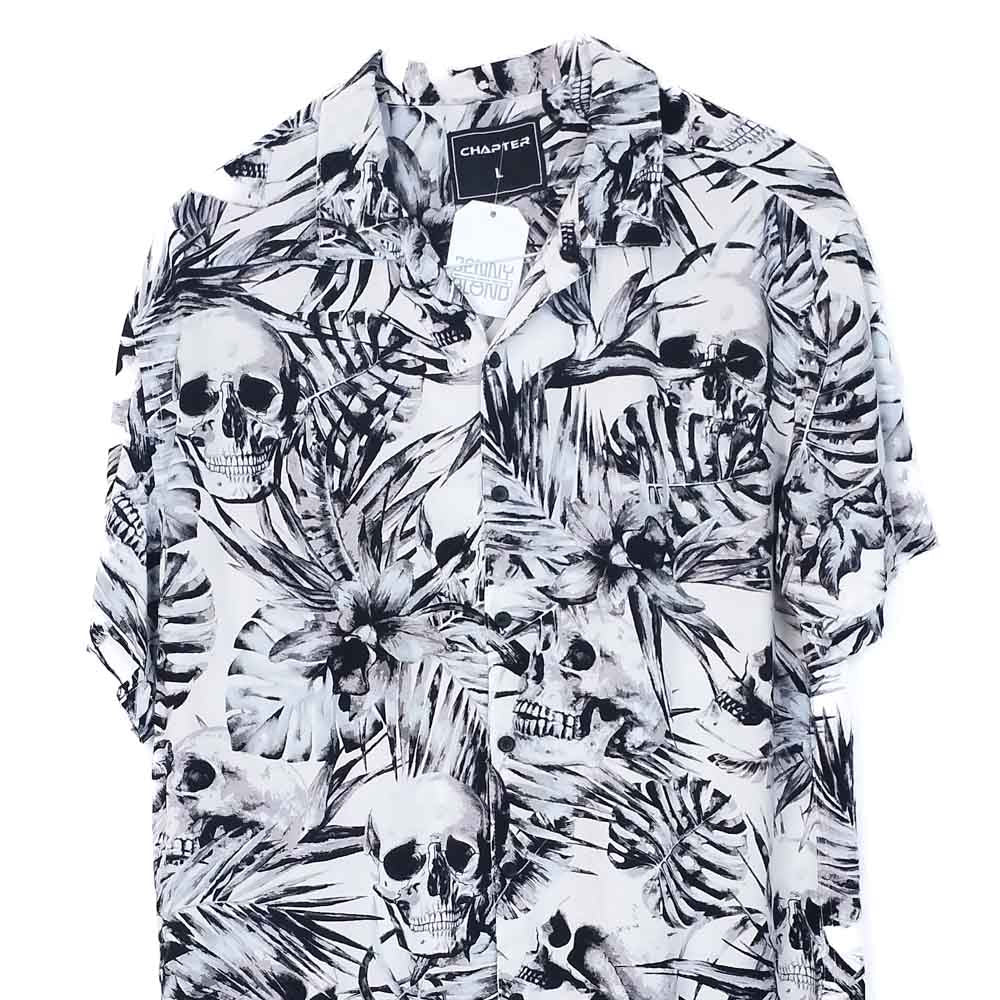 VIN-SHI-35015 Vintage πουκάμισο βισκόζη hawaiian style L