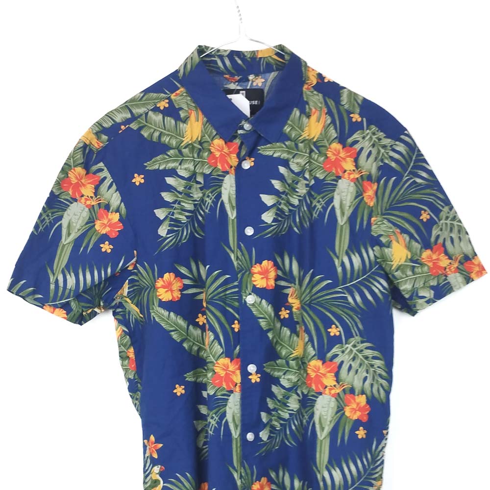 VIN-SHI-34940 Vintage πουκάμισο βαμβακερό hawaiian style M