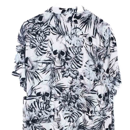 VIN-SHI-35015 Vintage πουκάμισο βισκόζη hawaiian style L