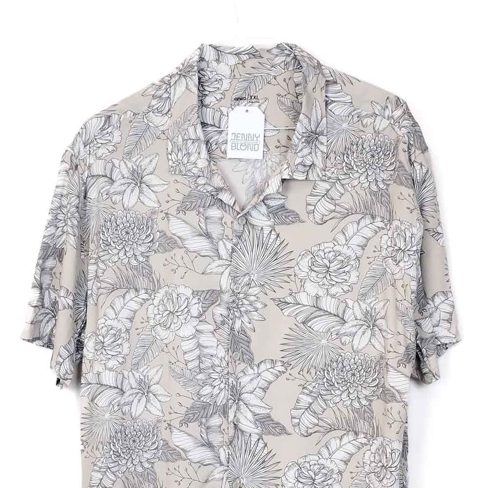 VIN-SHI-34981 Vintage πουκάμισο βισκόζη hawaiian style 2XL