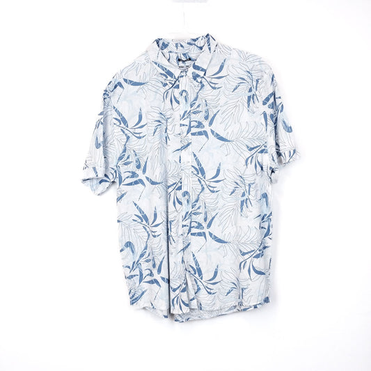 VIN-SHI-34983 Vintage πουκάμισο λινό hawaiian style 3ΧL