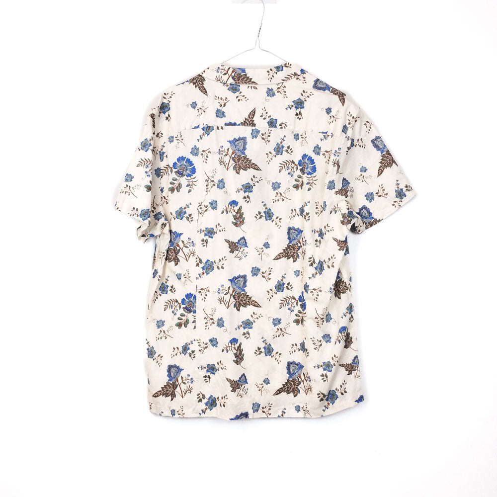VIN-SHI-34986 Vintage πουκάμισο λινό hawaiian style L