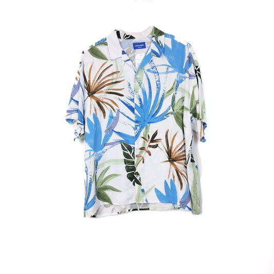 VIN-SHI-35027 Vintage πουκάμισο βισκόζη hawaiian style L