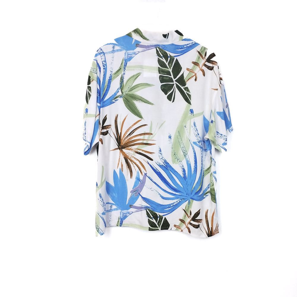 VIN-SHI-35027 Vintage πουκάμισο βισκόζη hawaiian style L
