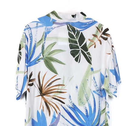 VIN-SHI-35027 Vintage πουκάμισο βισκόζη hawaiian style L