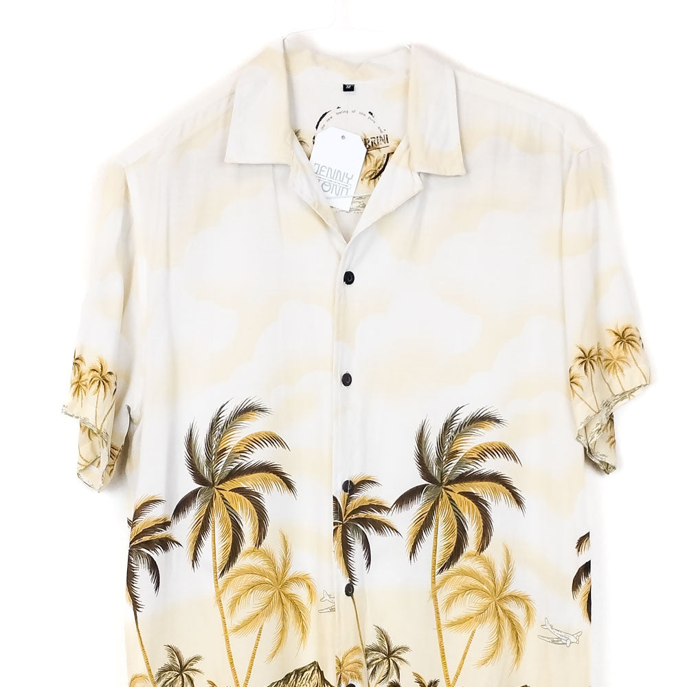 VIN-SHI-35004  Vintage πουκάμισο βισκόζη hawaiian style M