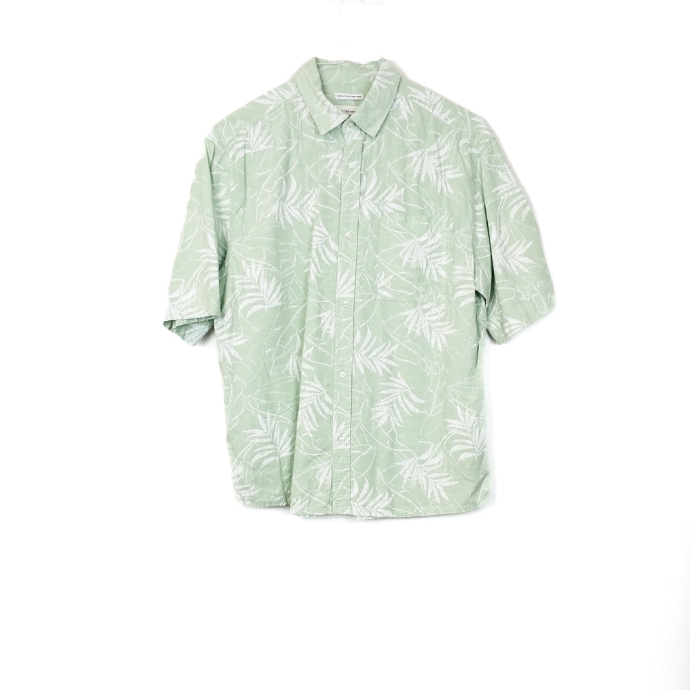 VIN-SHI-34958 Vintage πουκάμισο λινό hawaiian style M