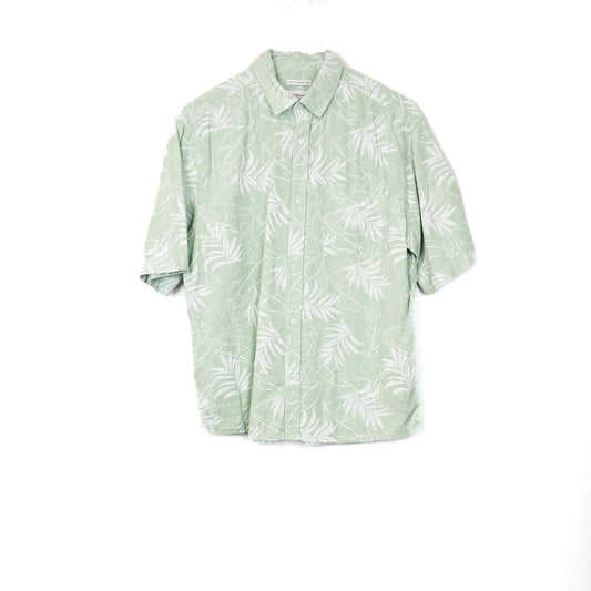 VIN-SHI-34958 Vintage πουκάμισο λινό hawaiian style M