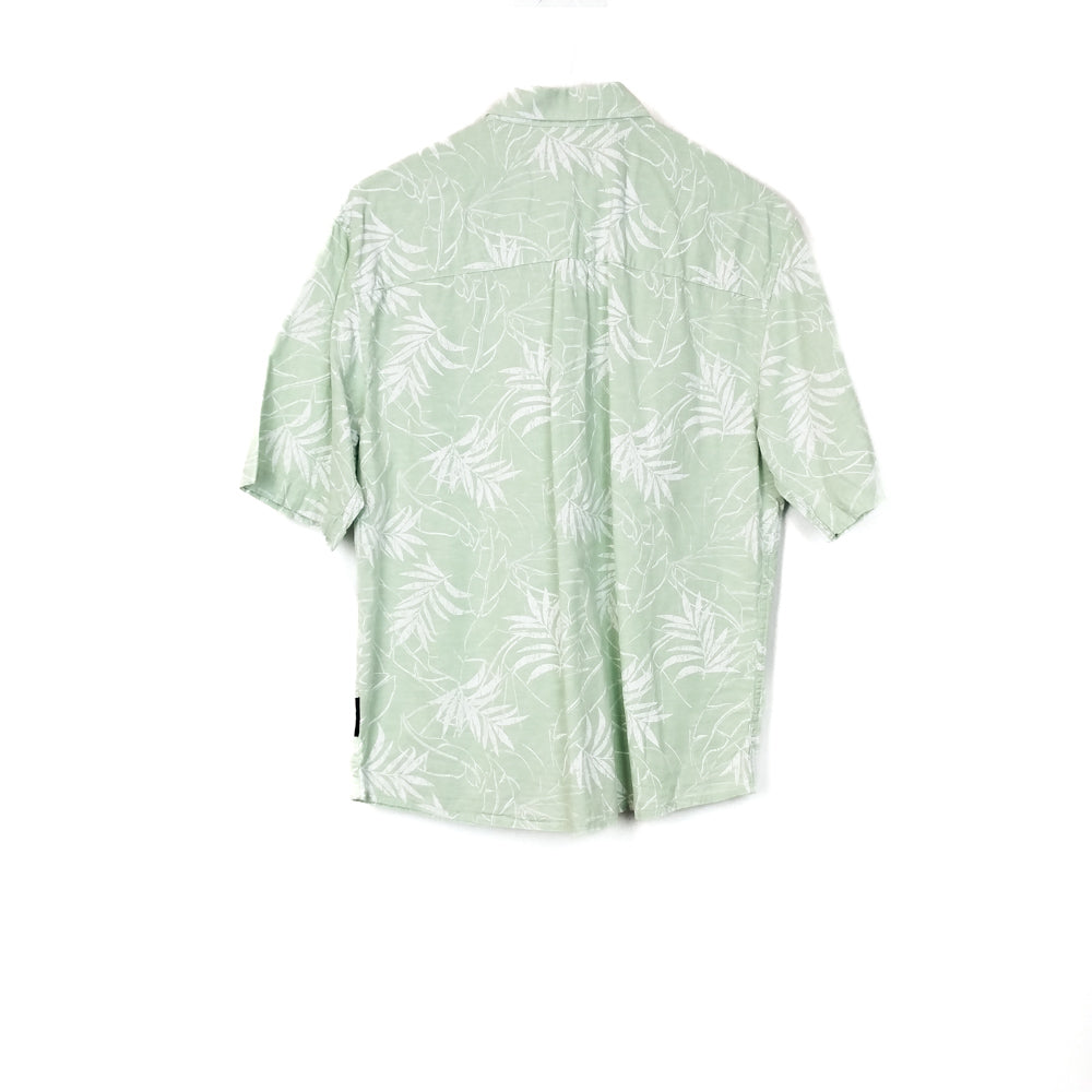 VIN-SHI-34958 Vintage πουκάμισο λινό hawaiian style M