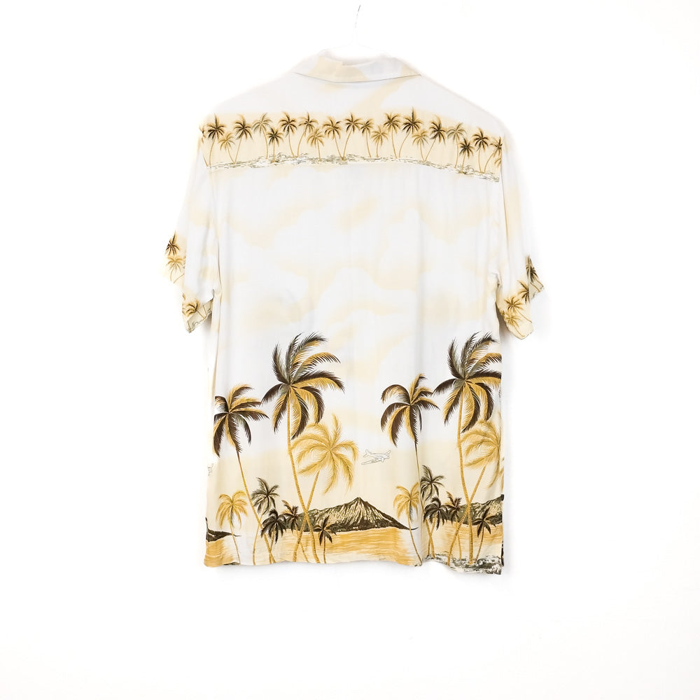VIN-SHI-35004  Vintage πουκάμισο βισκόζη hawaiian style M