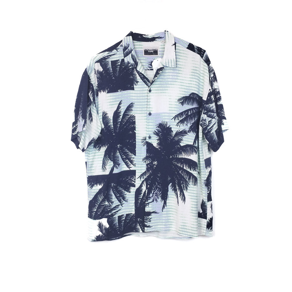 VIN-SHI-34946 Vintage πουκάμισο βισκόζη hawaiian style M