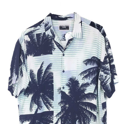 VIN-SHI-34946 Vintage πουκάμισο βισκόζη hawaiian style M