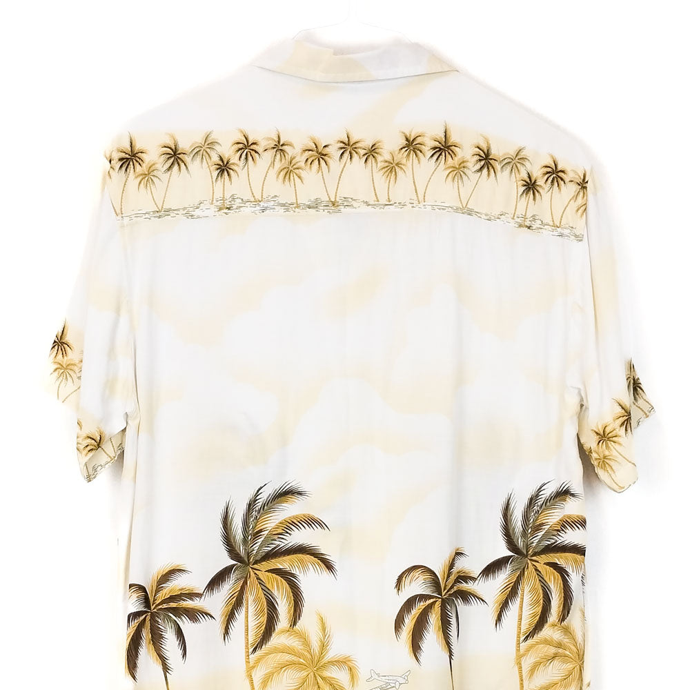 VIN-SHI-35004  Vintage πουκάμισο βισκόζη hawaiian style M