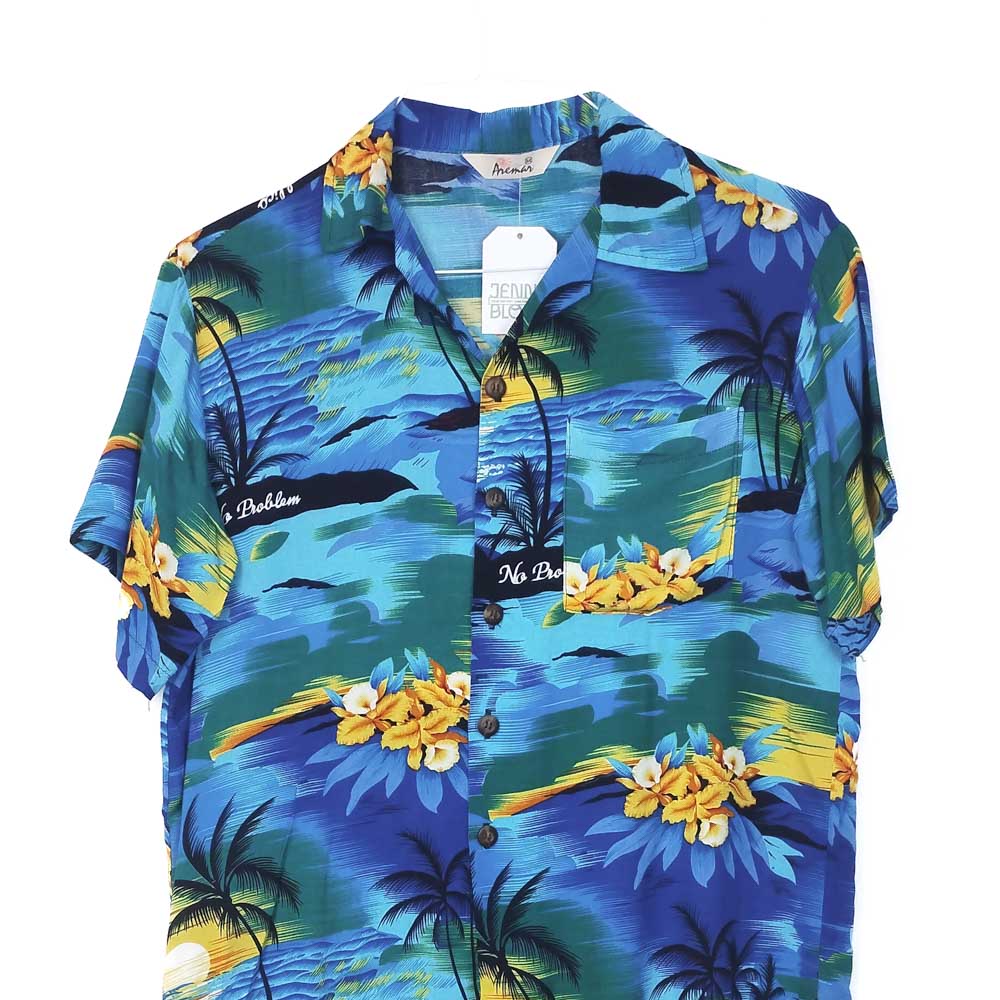 VIN-SHI-34953 Vintage πουκάμισο hawaiian style M