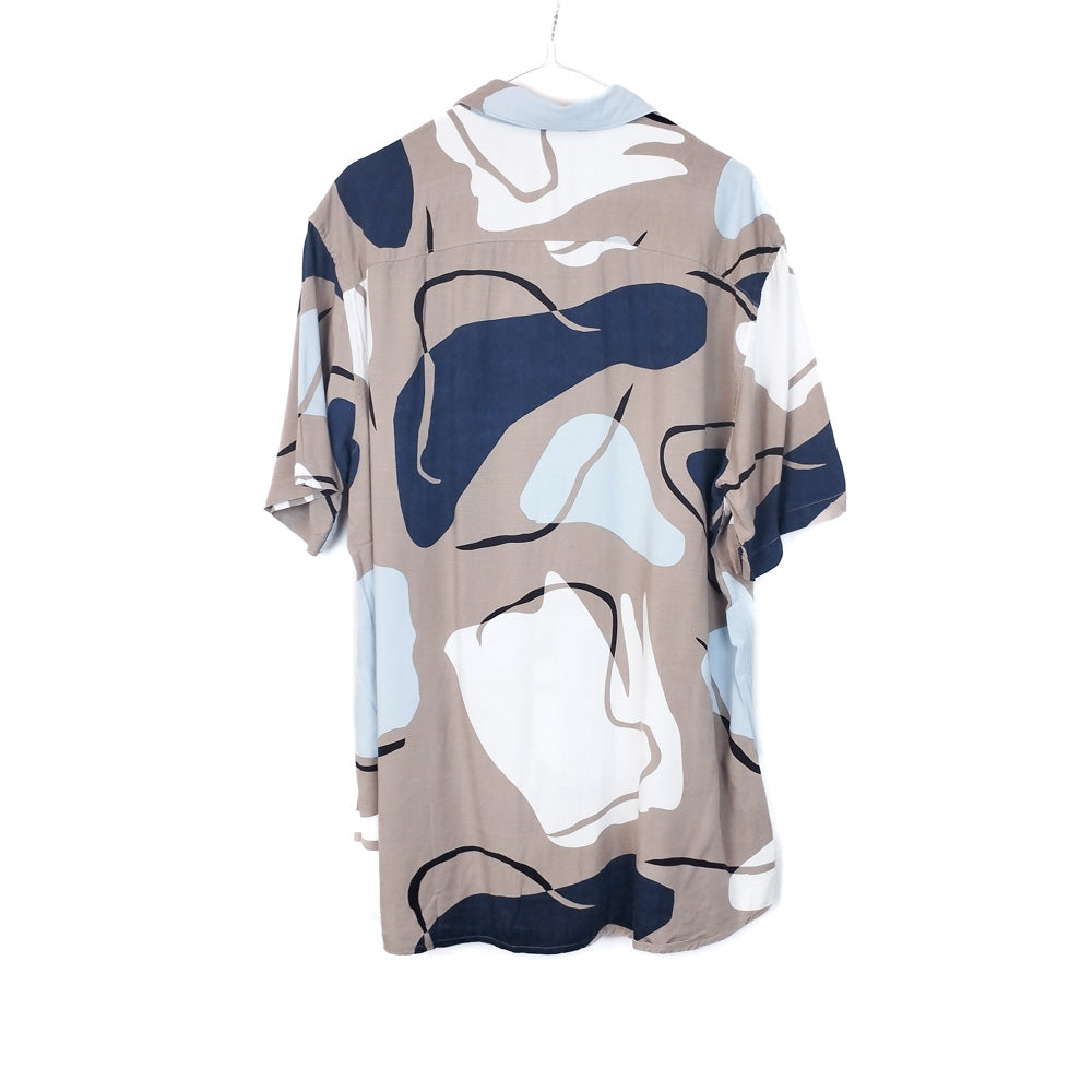 VIN-SHI-35002  Vintage πουκάμισο βισκόζη crazy pattern XL