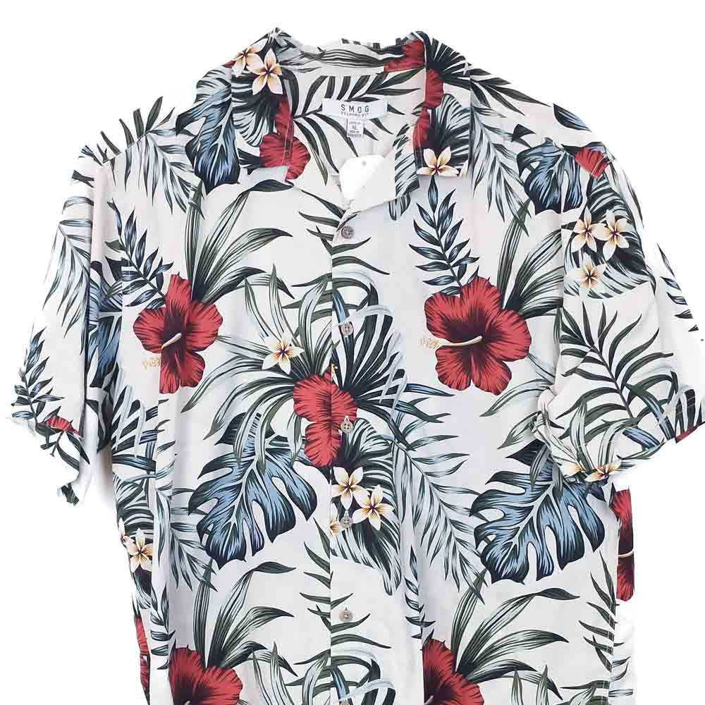VIN-SHI-34999 Vintage πουκάμισο βαμβακερό hawaiian style ΧL