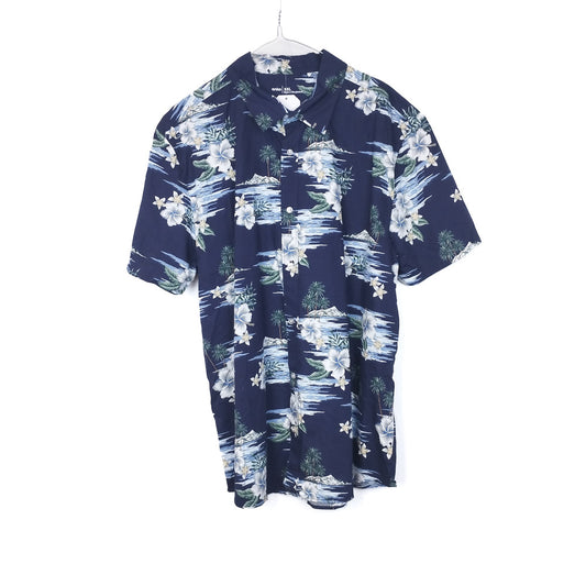 VIN-SHI-34980 Vintage πουκάμισο βαμβακερό hawaiian style 2ΧL